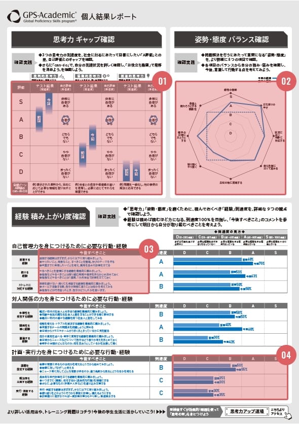 個人結果レポート裏面