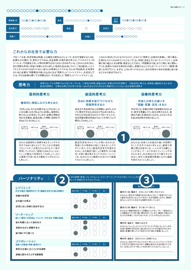 個人結果レポート