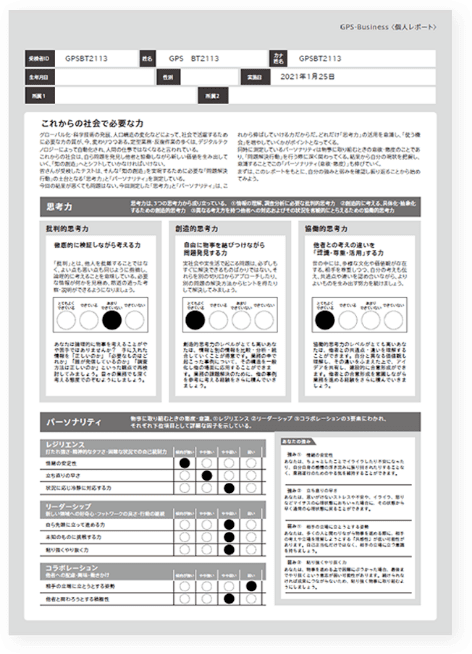 個人結果レポート